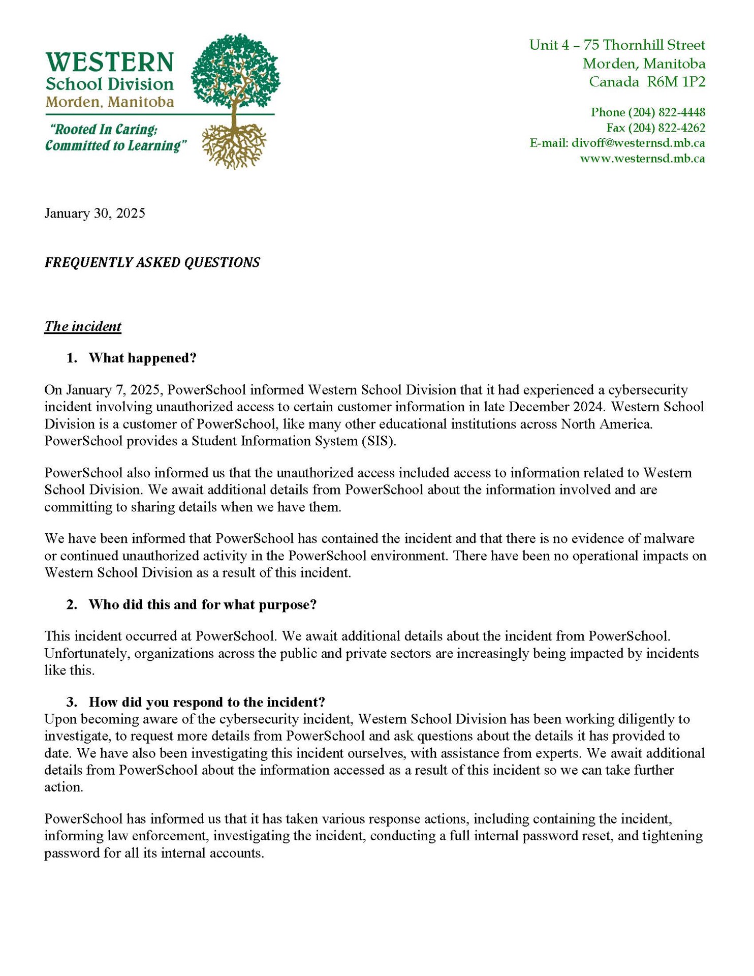 PowerSchool Incident - Frequently Asked Questions - January 30, 2025_Page_1.jpg